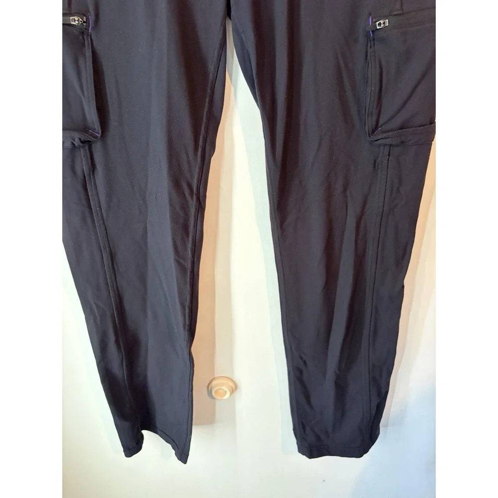 Athleta Athletic Cargo Pants‎ Black Size Small Baggy Tapered Leg - Picture 3 of 6